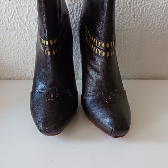 New L.A.M.B Gwen Stefani brown genuine leather boots size 7.5 - Picture 5 of 11